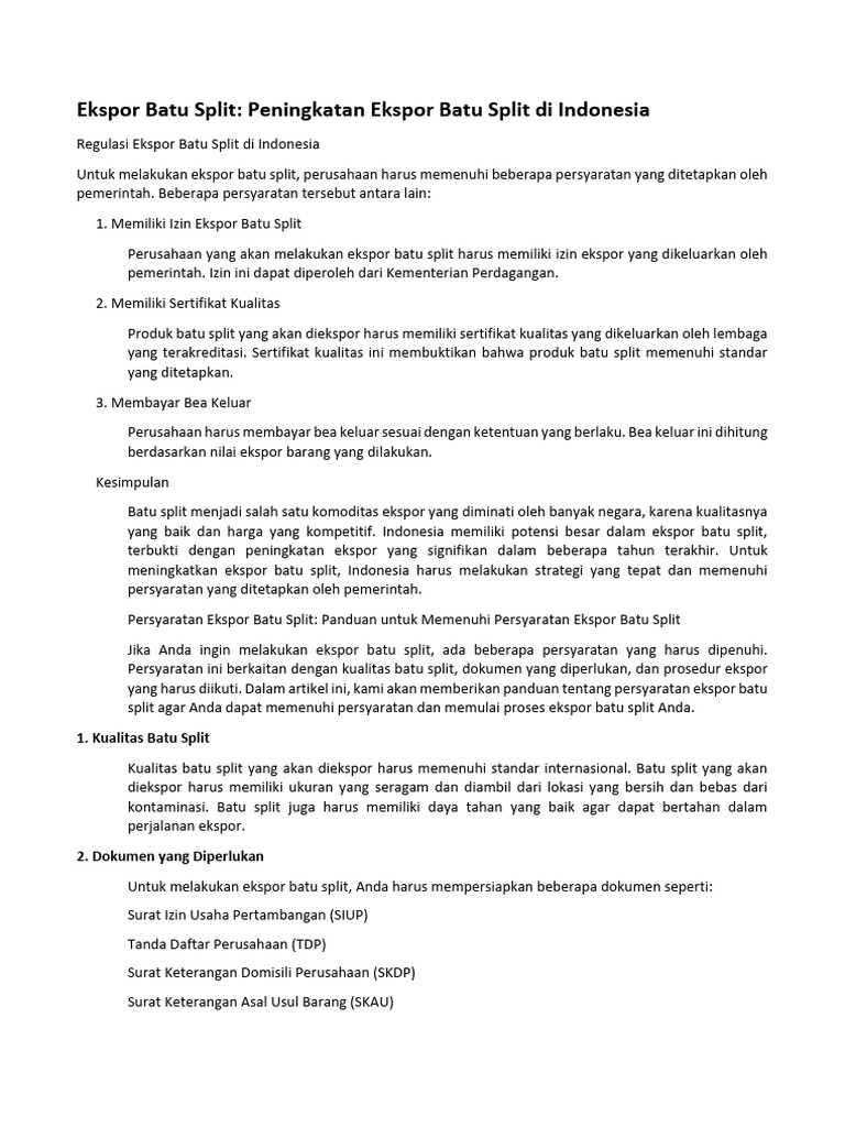 Ekspor batu split pdf