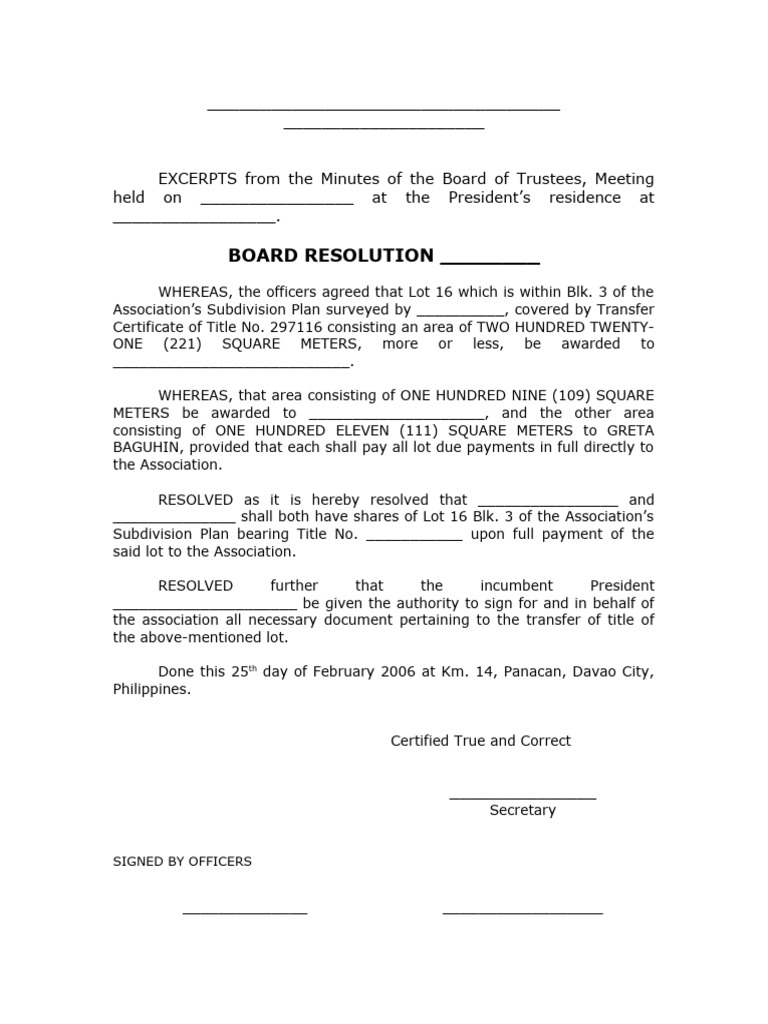 Board Resolution PDF