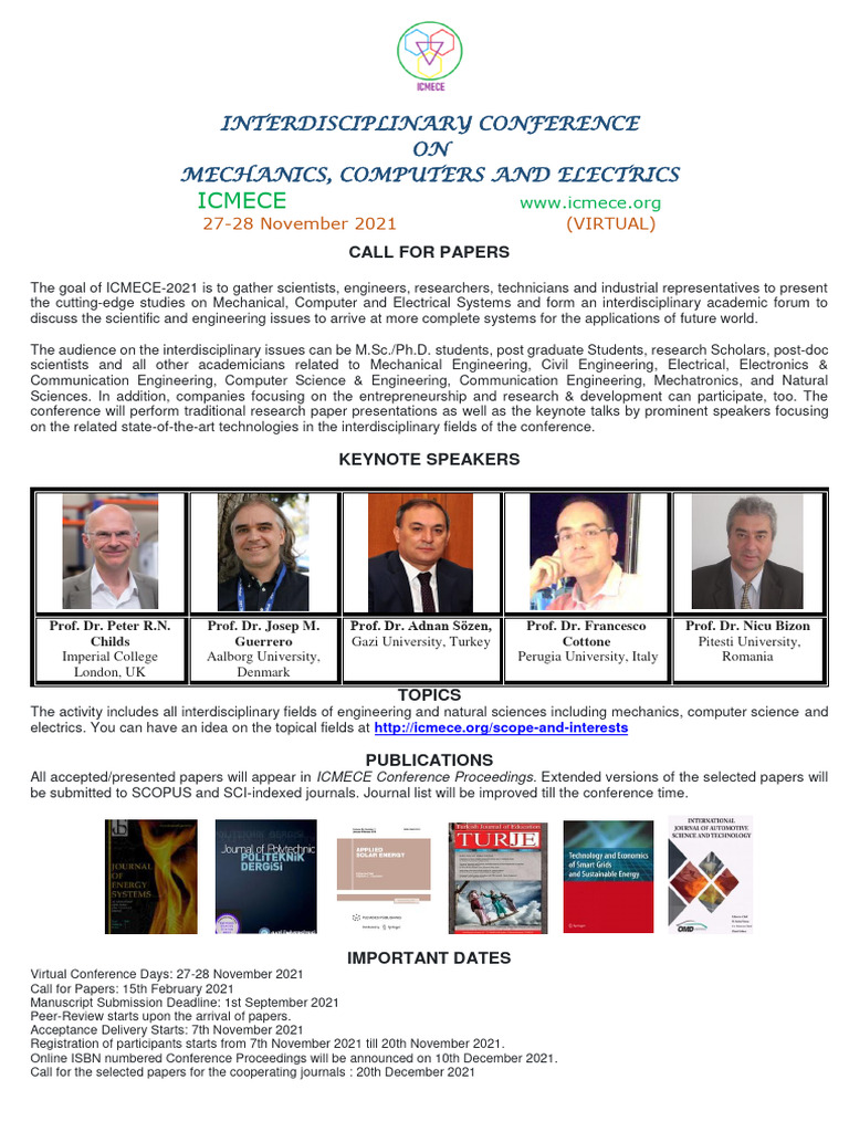 Call 4 Papers | PDF | Engineering | Science