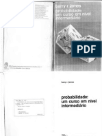 BARRY R. JAMES. Probabilidade Um Curso em Nível Intermediário. (Projeto Euclides) - CNPq. 1981 (O.C.R.) - 2