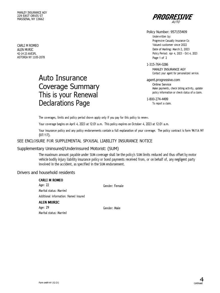 Romeo PDF Insurance Vehicle Insurance