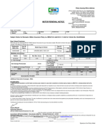 Motor Renewal Notice: Date: 30/10/2023