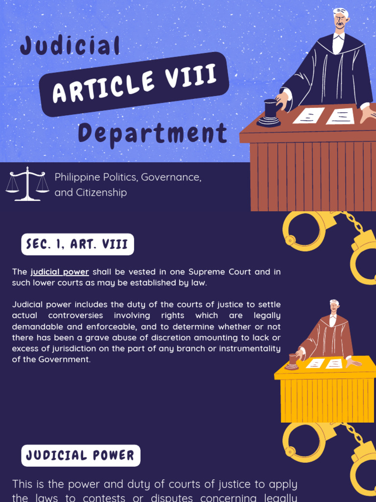 Philippine Judicial Power Overview | PDF | Jurisdiction | Judiciaries