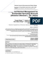 Integrated Nutrient Management For Sustainable Sprouting Broccoli (Brassica Oleracea L. Var. Italica) Production