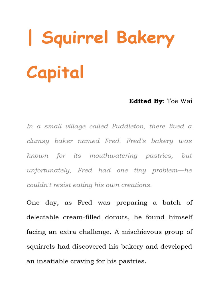 Squirrel Bakery Capital Toe Wai PDF Doughnut Breads