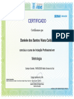 Certificado Metrologia