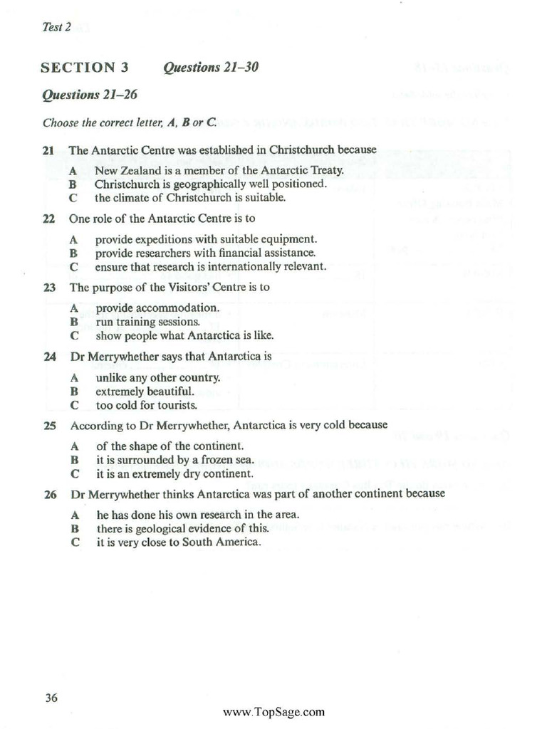 Cam 7 Test 2 Part 3,4 | PDF
