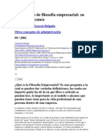 El concepto de filosofía empresarial