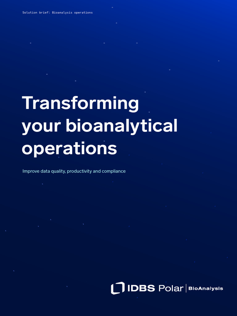 IDBS POLAR BioA Solutions Brief | PDF | Accuracy And Precision ...