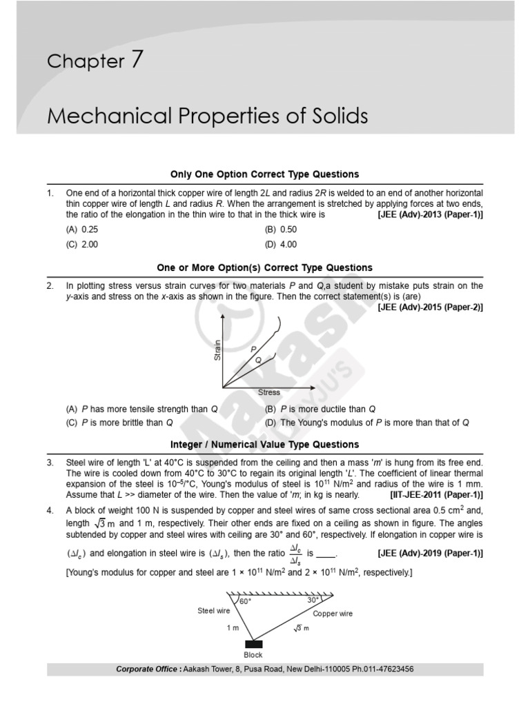 P Ch-07 Mechanical+Properties+of+Solids | PDF | Strength Of Materials ...