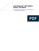 Economic Development 12th Edition Todaro Test Bank