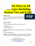 Notes On All Visa Types