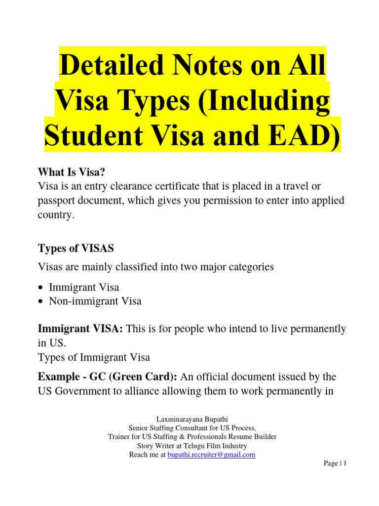 notes-on-all-visa-types-pdf-travel-visa-naturalization