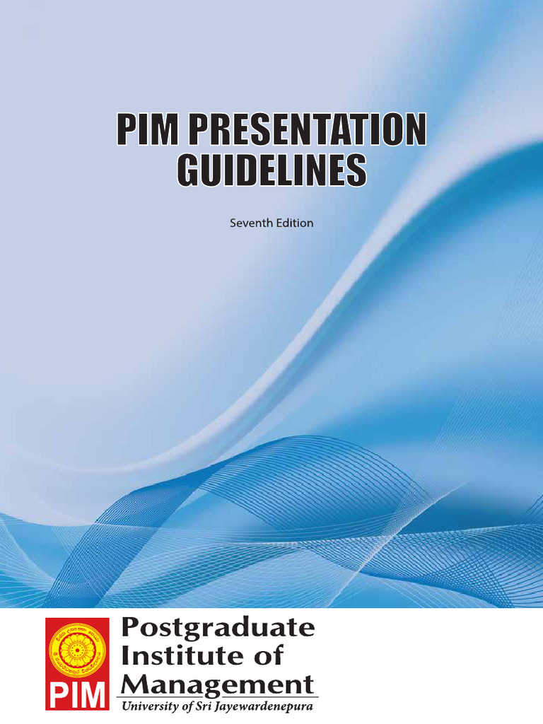 PIM Presentation Guidelines 2021 | PDF | Citation | Letter Case