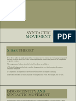 Syntactic Movement