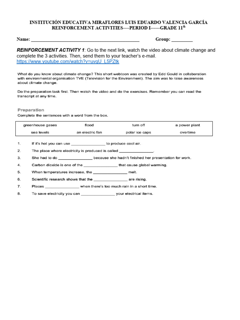 Reinforcement Activities PDF