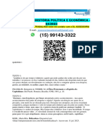 Mapa - Hist - História Política E Econômica - 54/2023: Assessoria Nos Seus TRABALHOS Entre em Contato Com A DL ASSESSORIA