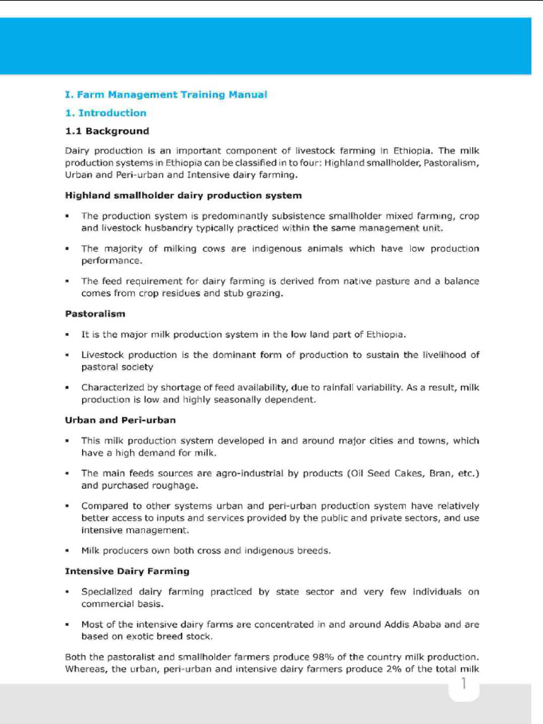 Dairy Farm Management Notes PDF Dairy Cattle Cattle