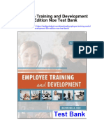 Employee Training and Development 6th Edition Noe Test Bank