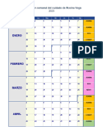 Calendario Semanal 2023