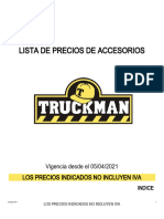 Lista de Precios 2021 #4 - Truckman 05-04-2021