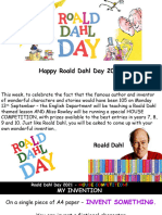 Roald Dahl Day 2021 - Form Announcement