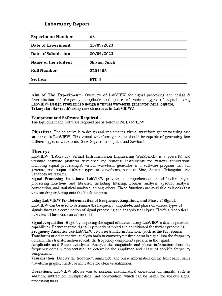 2204158xyz Exp 3 | PDF | Phase (Waves) | Computer Engineering