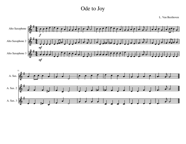 Ode To Joy BB | PDF
