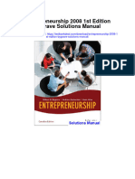 Entrepreneurship 2008 1st Edition Bygrave Solutions Manual
