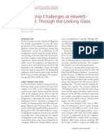 Leadership Challenges at Hewlett-Packard: Through The Looking Glass