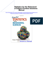 Essential Statistics For The Behavioral Sciences 1st Edition Privitera Solutions Manual