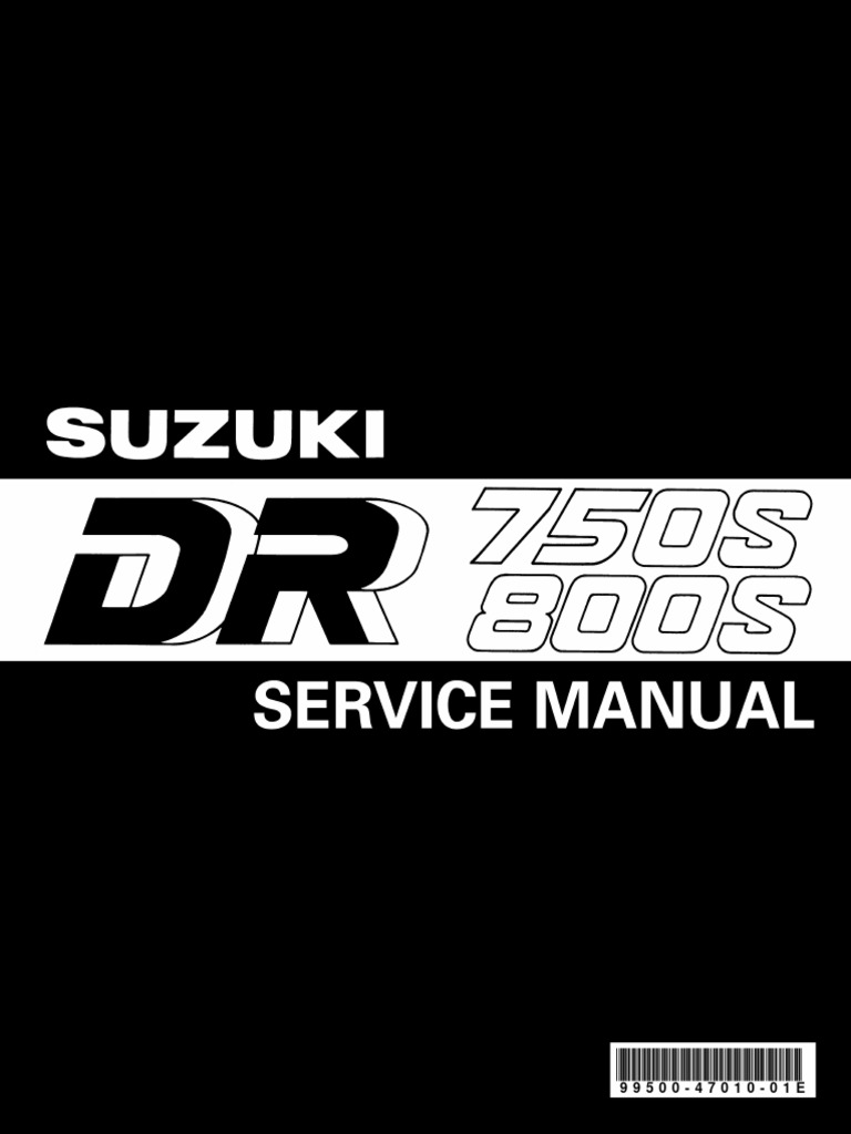 Suzuki DR 750 S - DR 800 S - Repair Manual - 1988-1997 - #2633