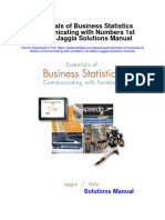 Essentials of Business Statistics Communicating With Numbers 1st Edition Jaggia Solutions Manual