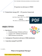 2.contemporary OT Practice in Relation To WHO Classifications PPT - Alent Varghese (MOT 1st Year)