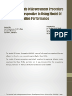 Analyze The Methods of Assessment Procedure and Critical Perspective in Using MOHO