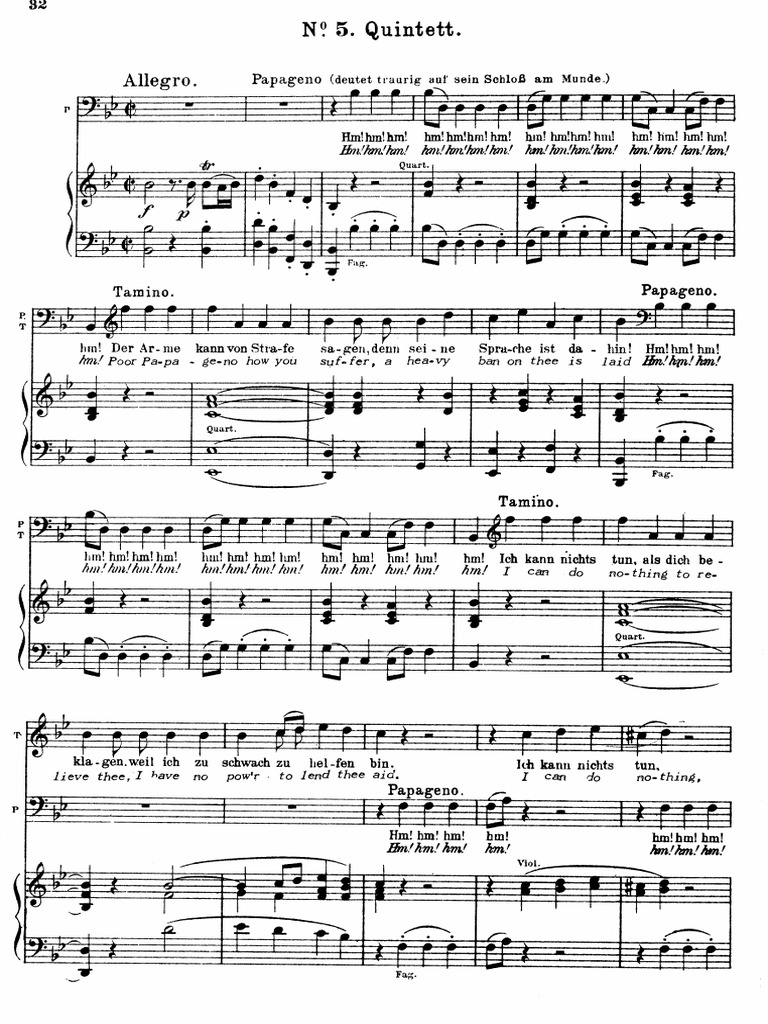 Magic Flute Quintet | PDF