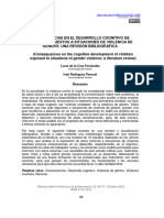 Consecuencias Del Desarrollo Cognitivo de Menores Expuestos A Violencia de Género