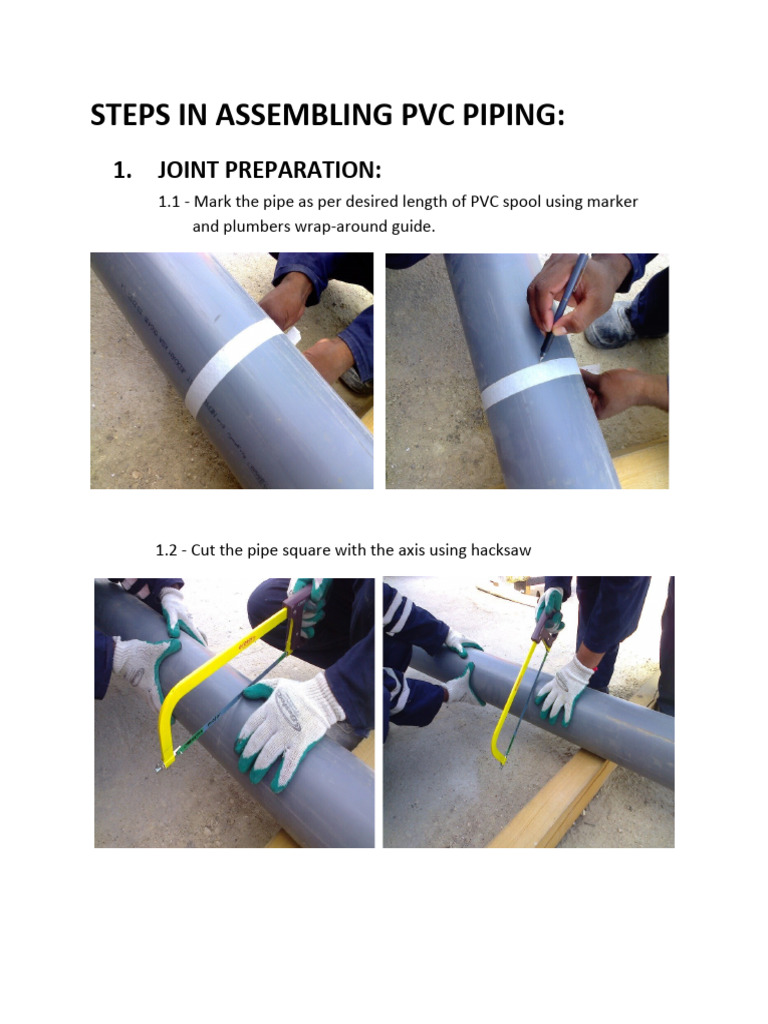 PVC Piping Assembly Guide Steps | PDF