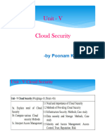 Unit - V Cloud Security - Part3