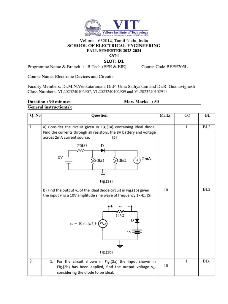 Sample Diode Questions PDF Bipolar Junction Transistor Diode