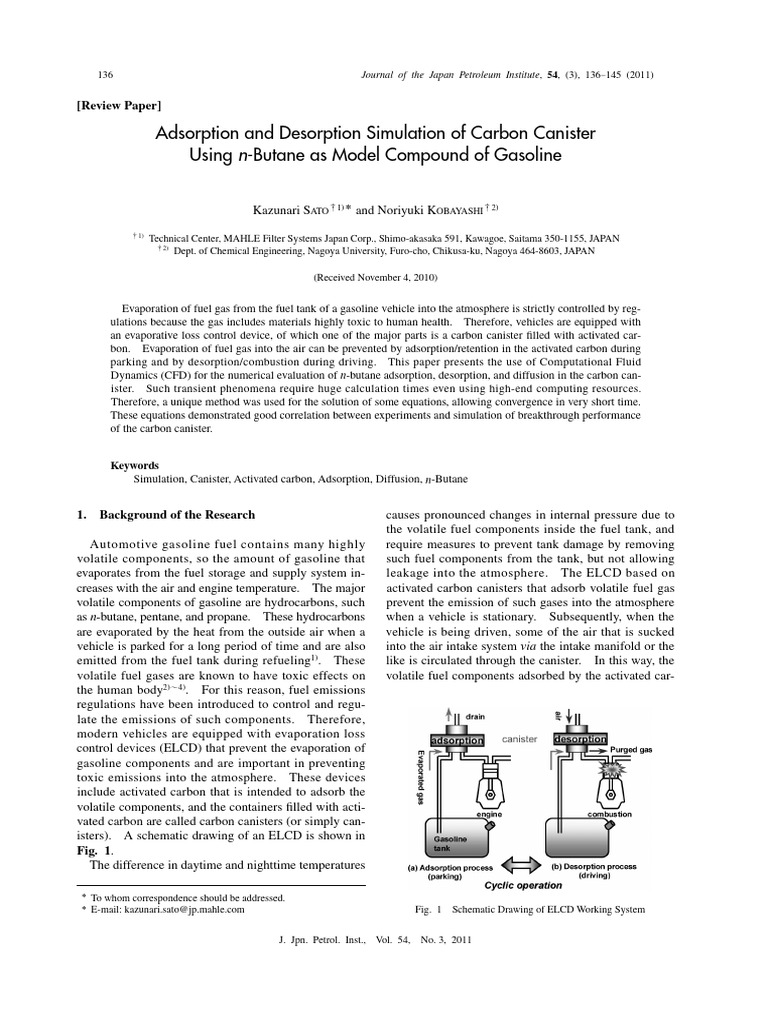 Adsorption and Desorption Simulation of Carbon Canister Using NButane