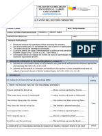 Evaluación Segundo Inglés