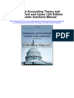 Financial Accounting Theory and Analysis Text and Cases 12th Edition Schroeder Solutions Manual