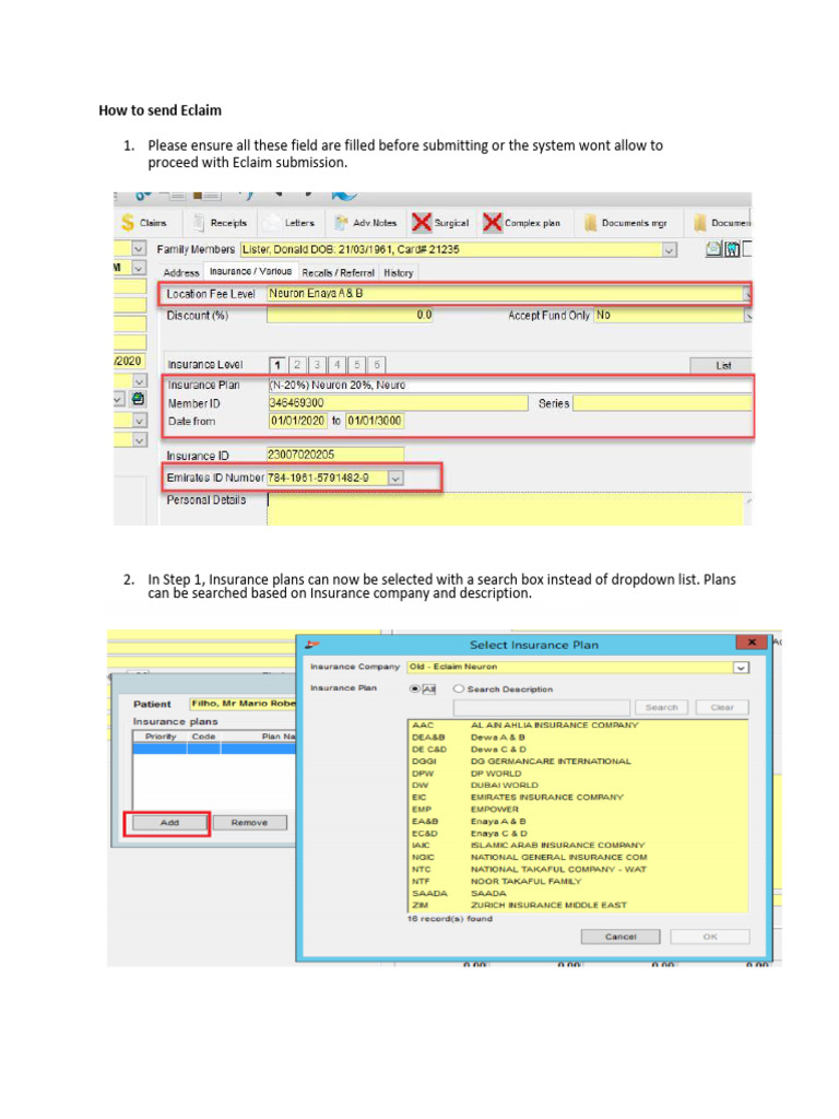 Eclaim Submission Process Guide | PDF