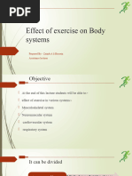 4-Exercise Physiology-Effect of Exercise On Body Systems