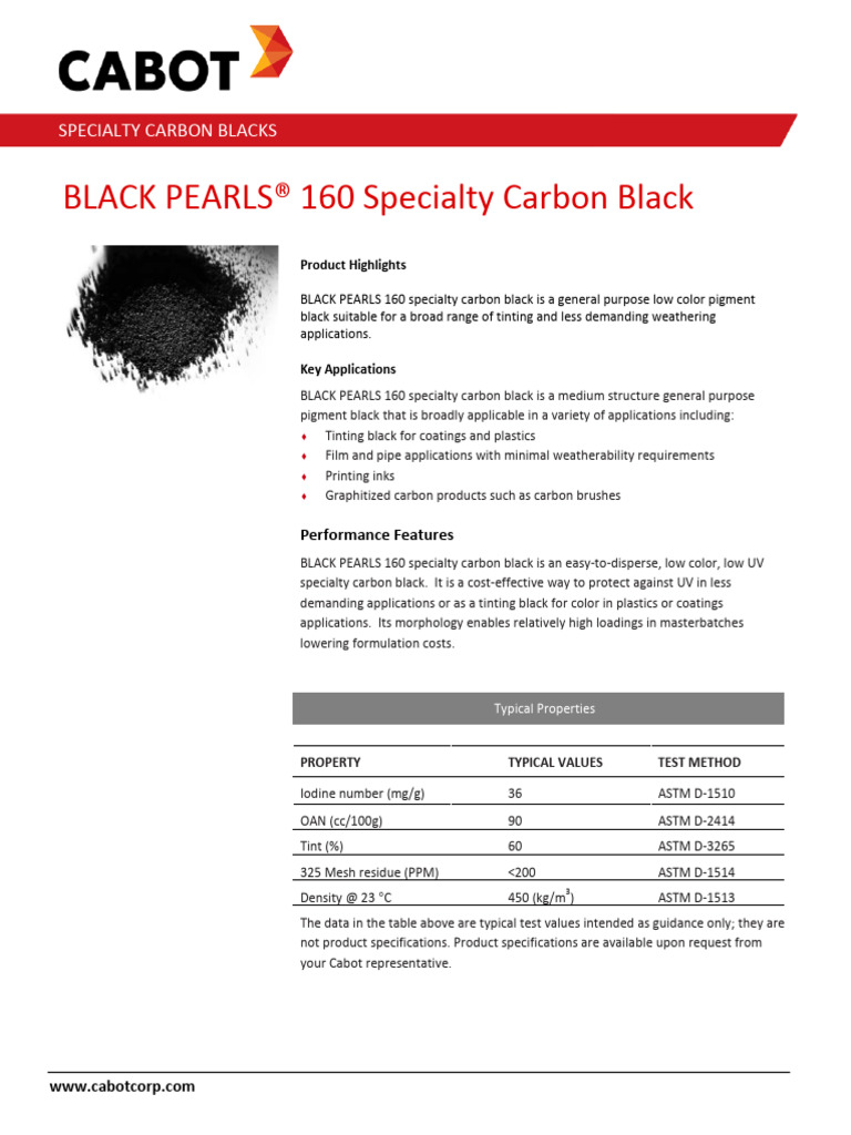 Datasheet BLACK PEARLS 160pdf PDF Chemistry Building Engineering