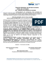 Sesc - Administração Regional No Estado Da Bahia Edital de Licitação Modalidade - Pregão Eletrônico #02/2022