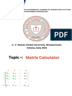 Pyhton (Matrix Calcu)