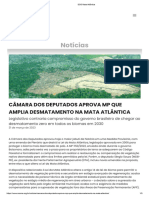 Câmara Dos Deputados Aprova MP Que Amplia Desmatamento Na Mata Atlântica