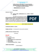 Cotizacion de Tolva para 4 Cubos Camion Hino